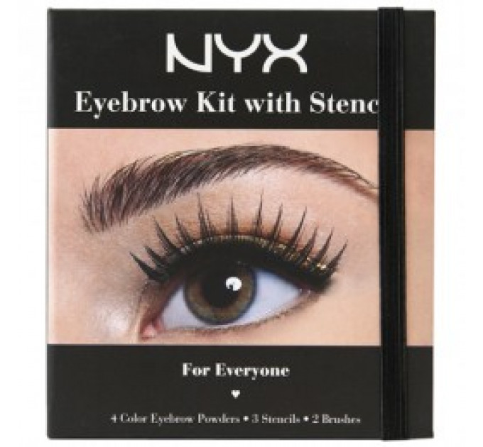Набор теней для бровей с трафаретом NYX Cosmetics Eyebrow Kit with Stencil (4 оттенка)